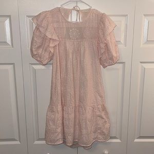 Solara Eyelet Mini Dress Pink Marshmallow